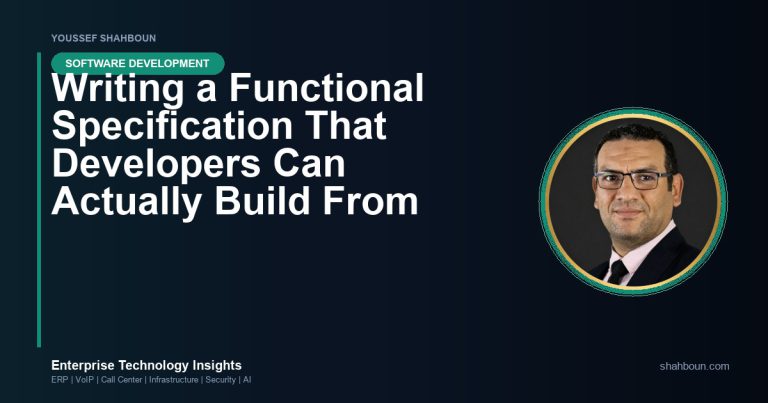 Writing a Functional Specification That Developers Can Actually Build From
