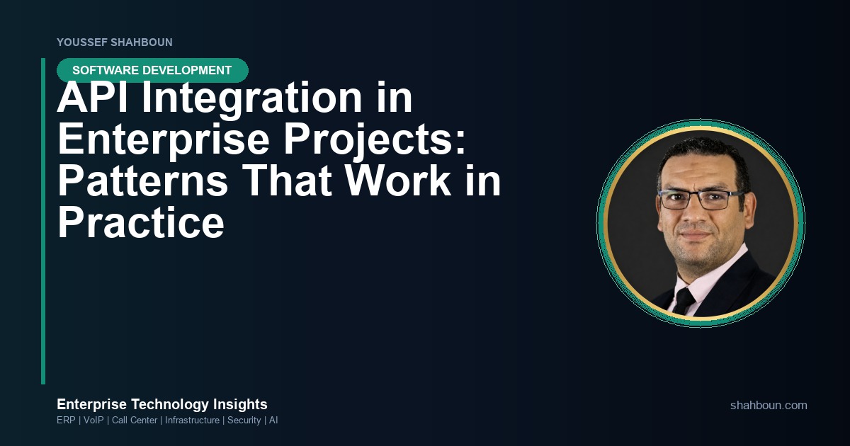 API Integration in Enterprise Projects: Patterns That Work in Practice