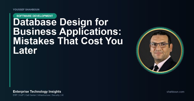 Database Design for Business Applications: Mistakes That Cost You Later