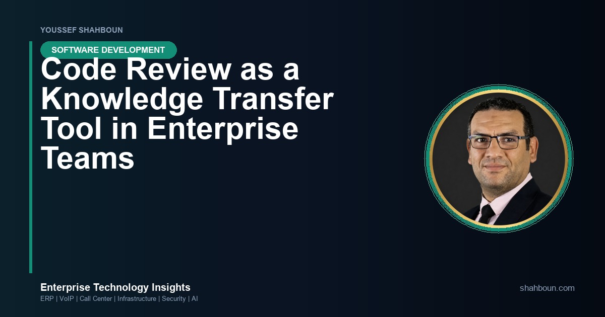 Code Review as a Knowledge Transfer Tool in Enterprise Teams