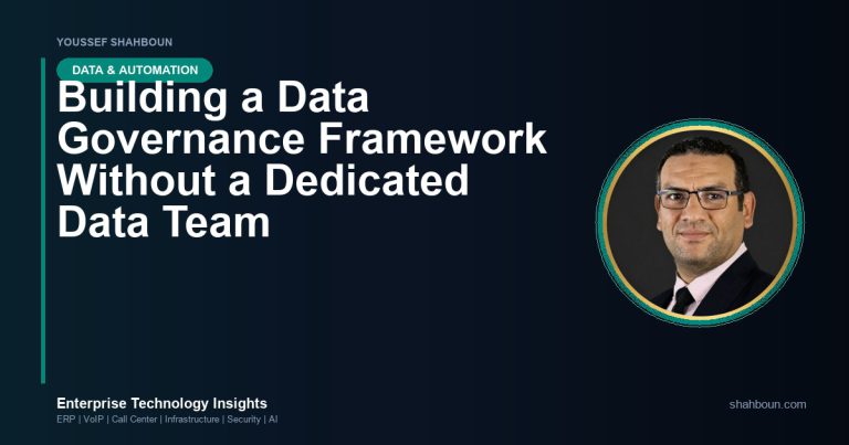 Building a Data Governance Framework Without a Dedicated Data Team