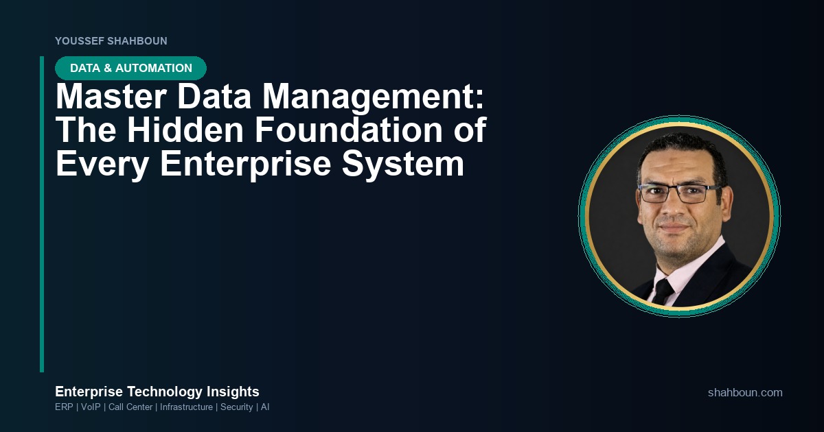 Master Data Management: The Hidden Foundation of Every Enterprise System