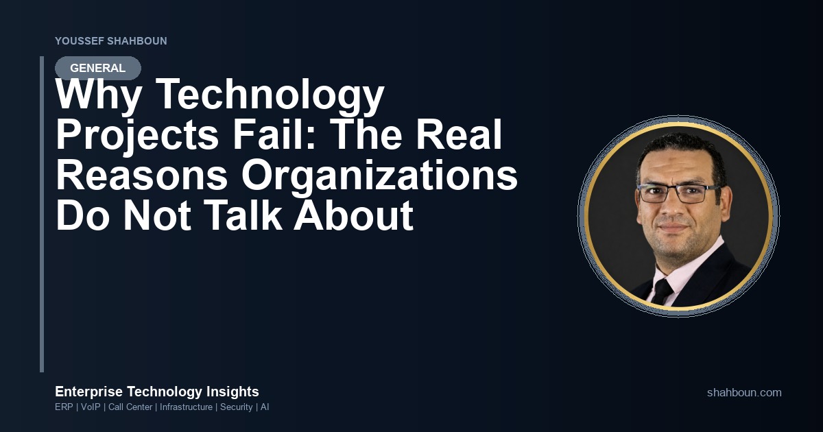 Why Technology Projects Fail: The Real Reasons Organizations Do Not Talk About