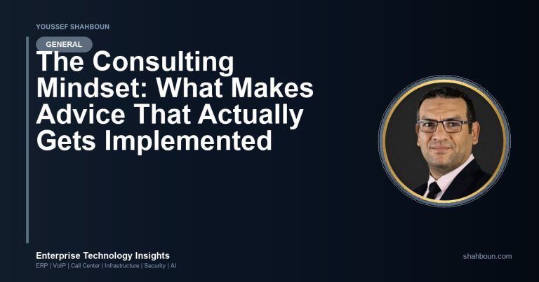 The Consulting Mindset: What Makes Advice That Actually Gets Implemented