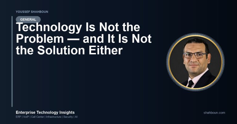 Technology Is Not the Problem — and It Is Not the Solution Either