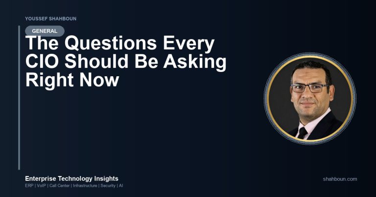 The Questions Every CIO Should Be Asking Right Now