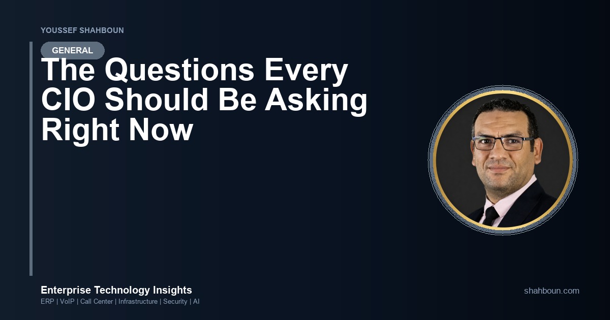 The Questions Every CIO Should Be Asking Right Now