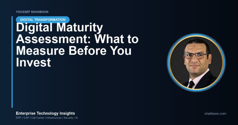 Digital Maturity Assessment: What to Measure Before You Invest