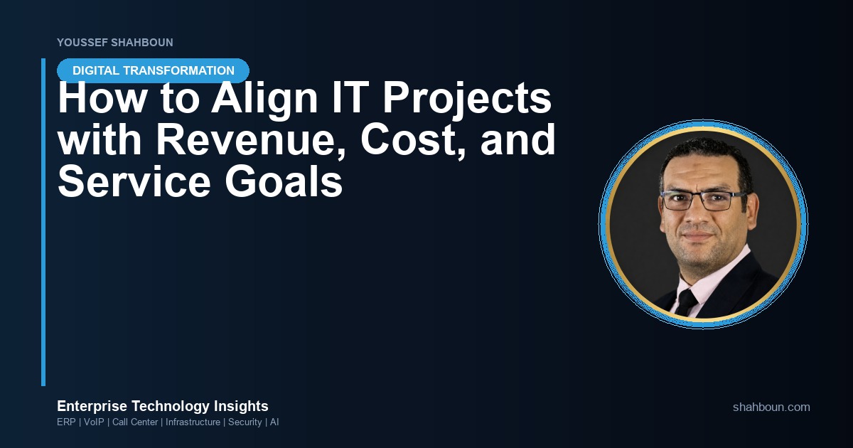 How to Align IT Projects with Revenue, Cost, and Service Goals