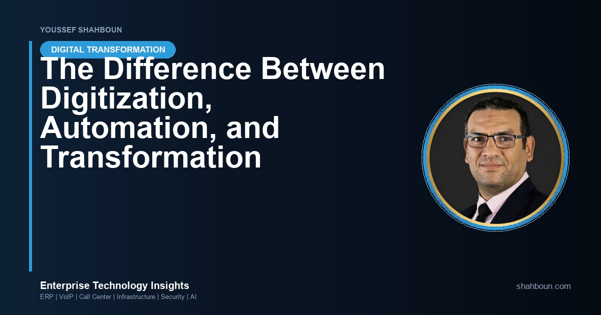 The Difference Between Digitization, Automation, and Transformation