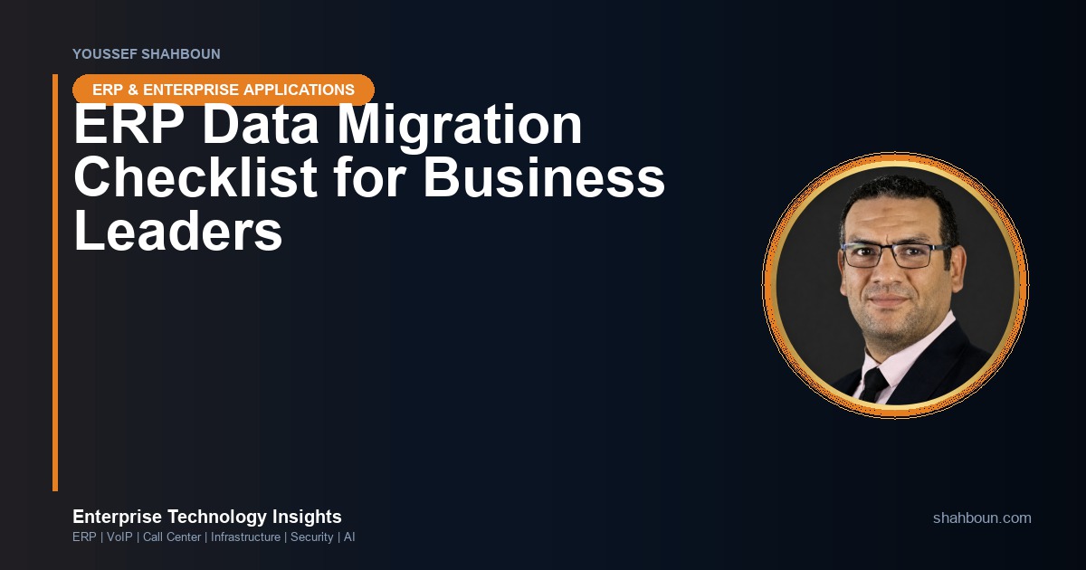 ERP Data Migration Checklist for Business Leaders