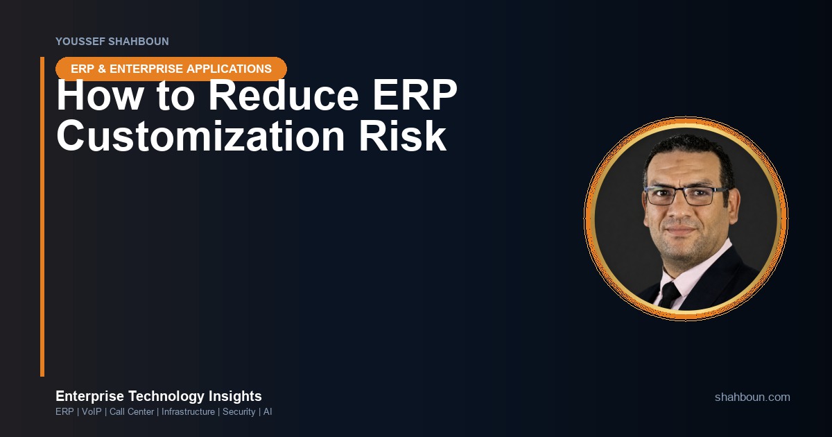 How to Reduce ERP Customization Risk