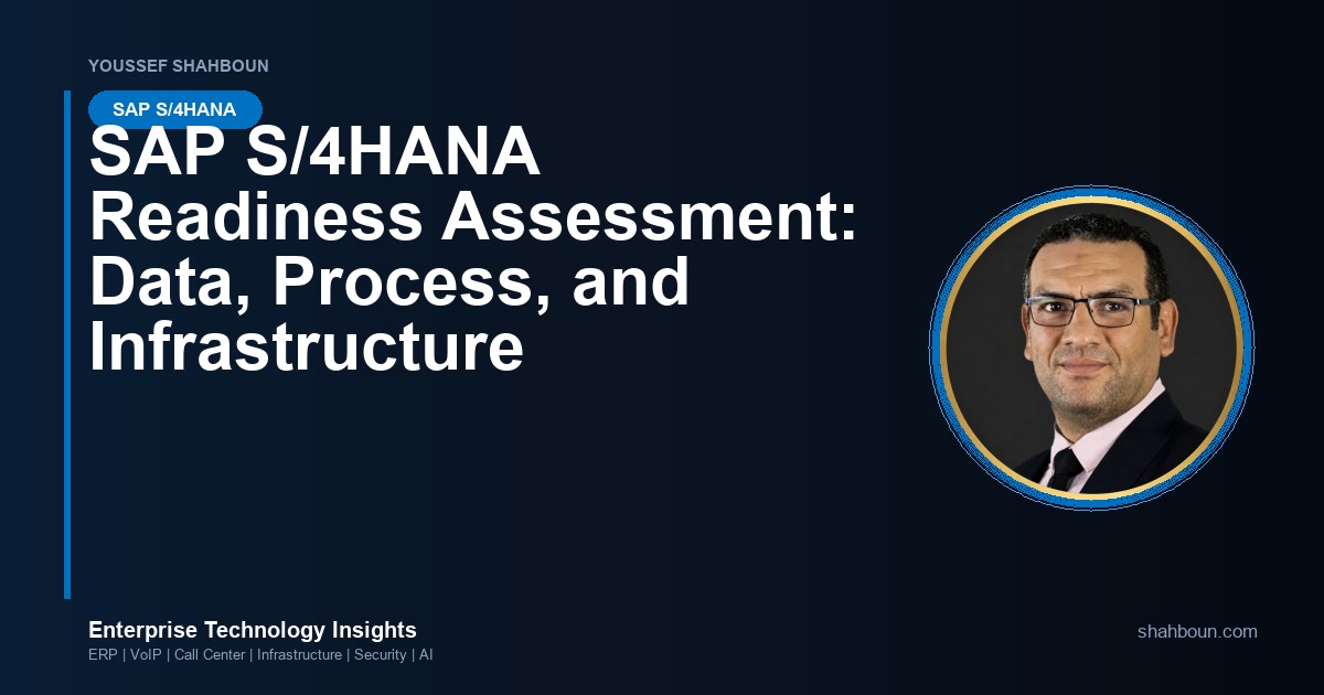 SAP S/4HANA Readiness Assessment: Data, Process, and Infrastructure