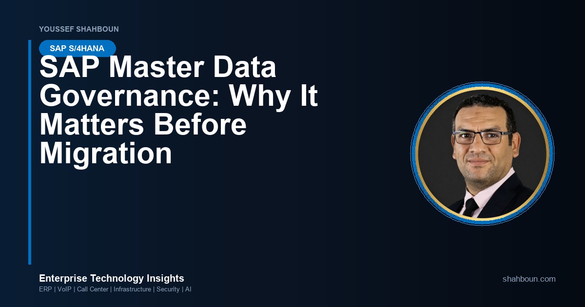 SAP Master Data Governance: Why It Matters Before Migration