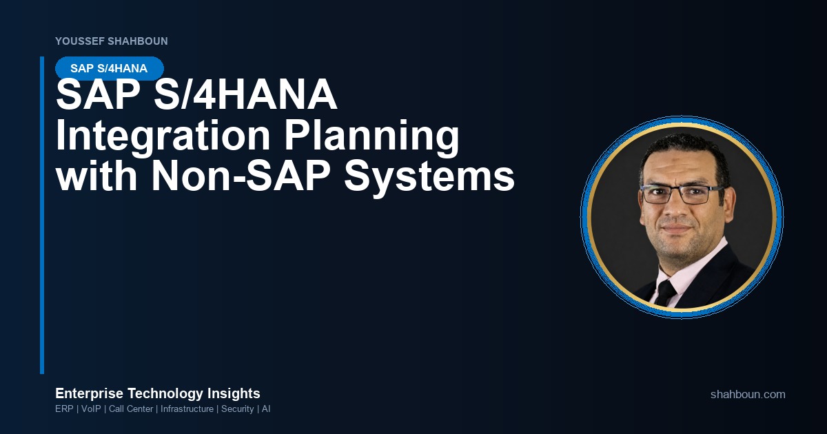 SAP S/4HANA Integration Planning with Non-SAP Systems