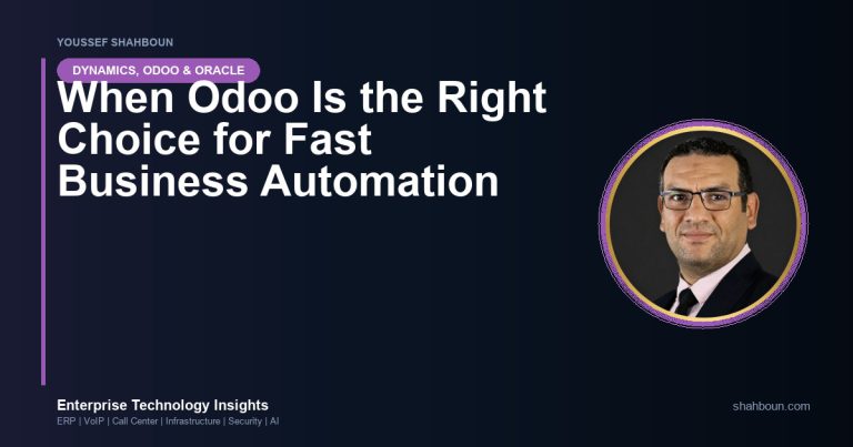 When Odoo Is the Right Choice for Fast Business Automation