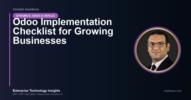 Odoo Implementation Checklist for Growing Businesses