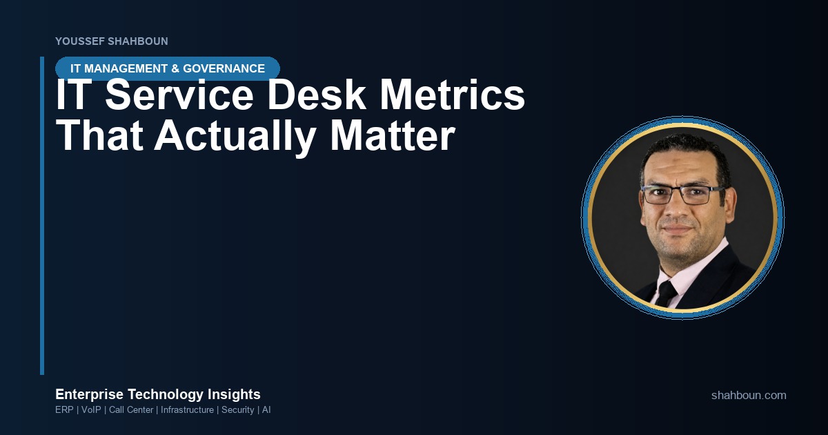 IT Service Desk Metrics That Actually Matter