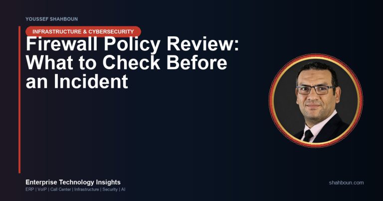Firewall Policy Review: What to Check Before an Incident