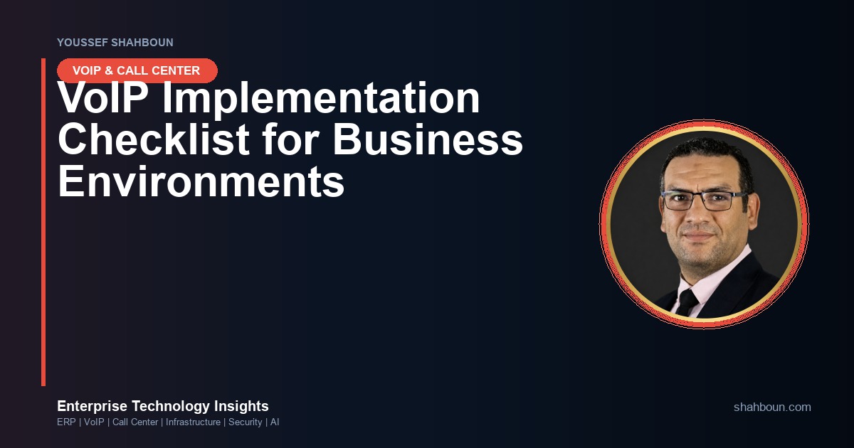 VoIP Implementation Checklist for Business Environments