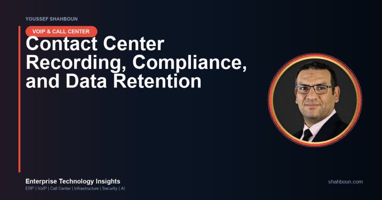 Contact Center Recording, Compliance, and Data Retention