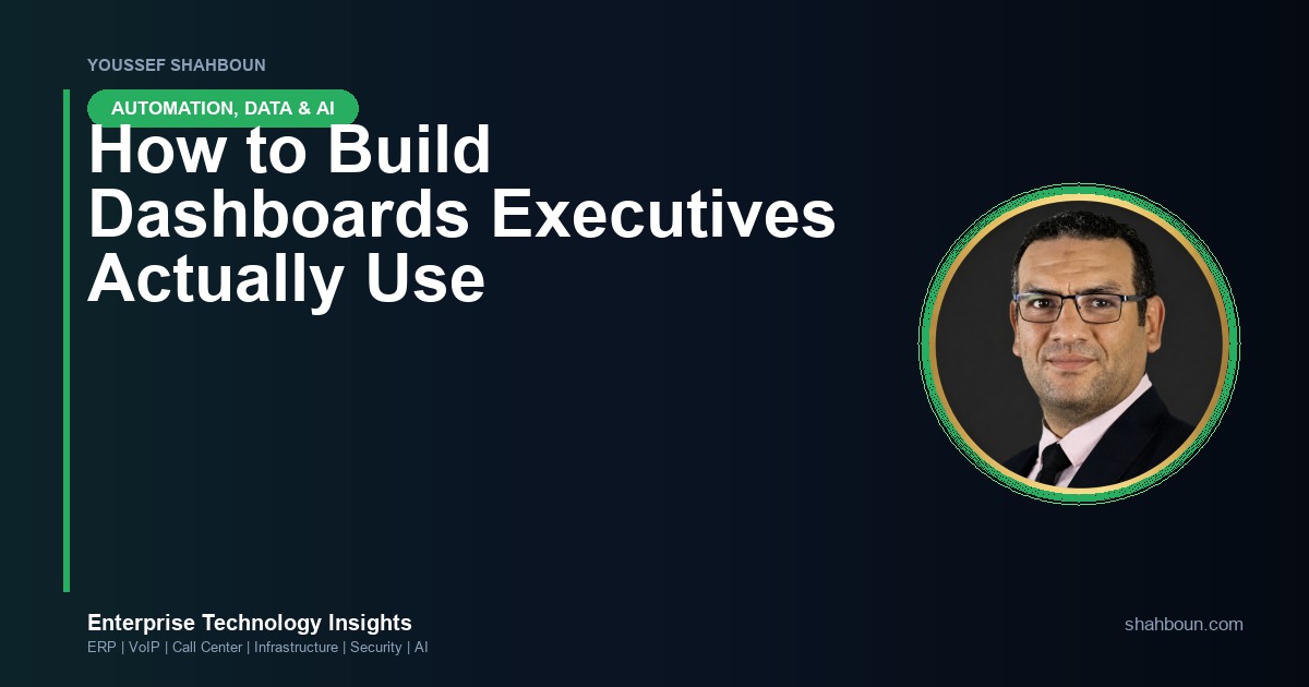 How to Build Dashboards Executives Actually Use