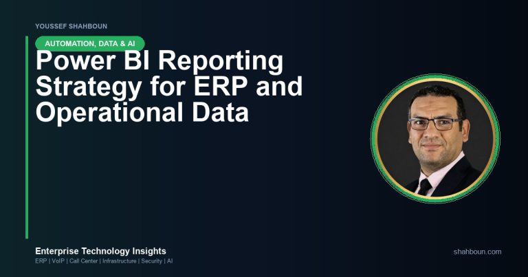 Power BI Reporting Strategy for ERP and Operational Data