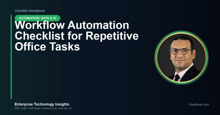 Workflow Automation Checklist for Repetitive Office Tasks