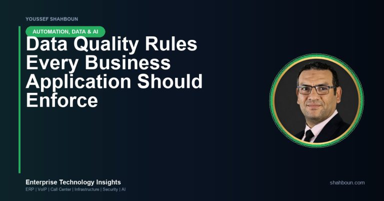 Data Quality Rules Every Business Application Should Enforce