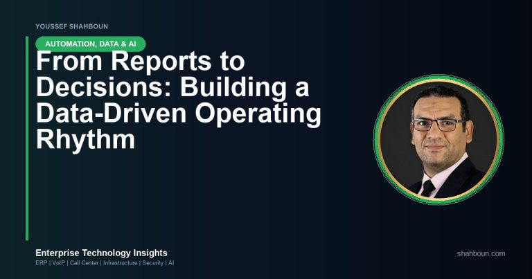 From Reports to Decisions: Building a Data-Driven Operating Rhythm