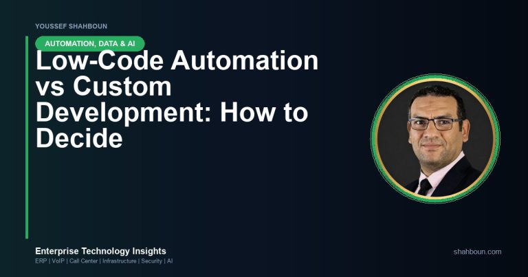 Low-Code Automation vs Custom Development: How to Decide