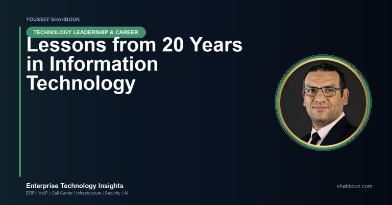 Lessons from 20 Years in Information Technology