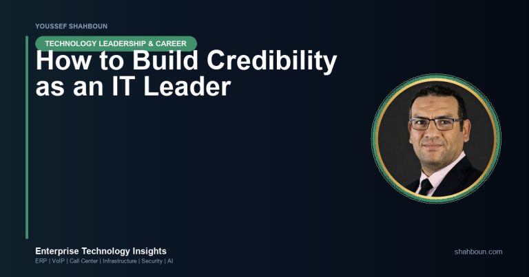 How to Build Credibility as an IT Leader