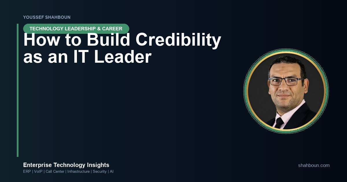 How to Build Credibility as an IT Leader