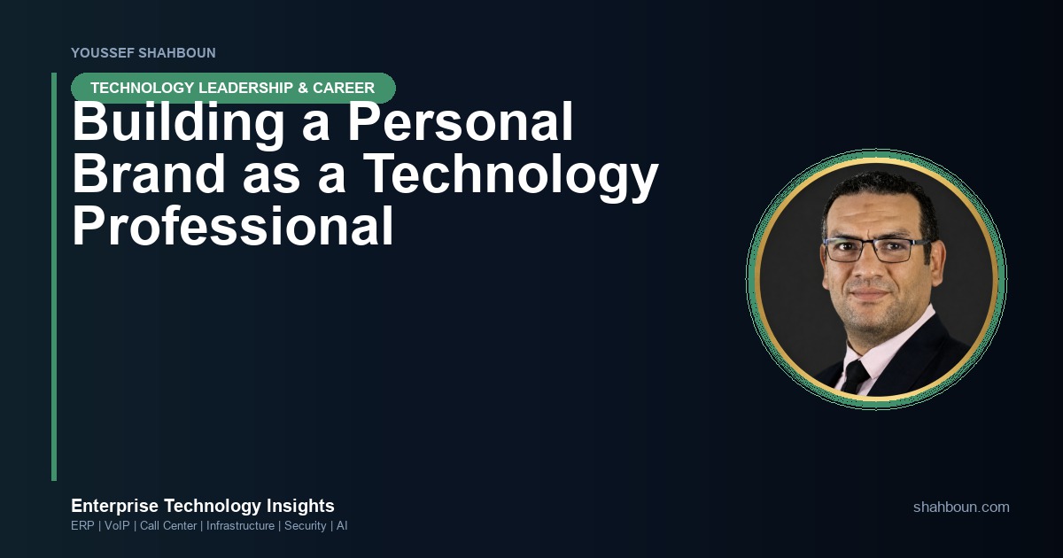 Building a Personal Brand as a Technology Professional