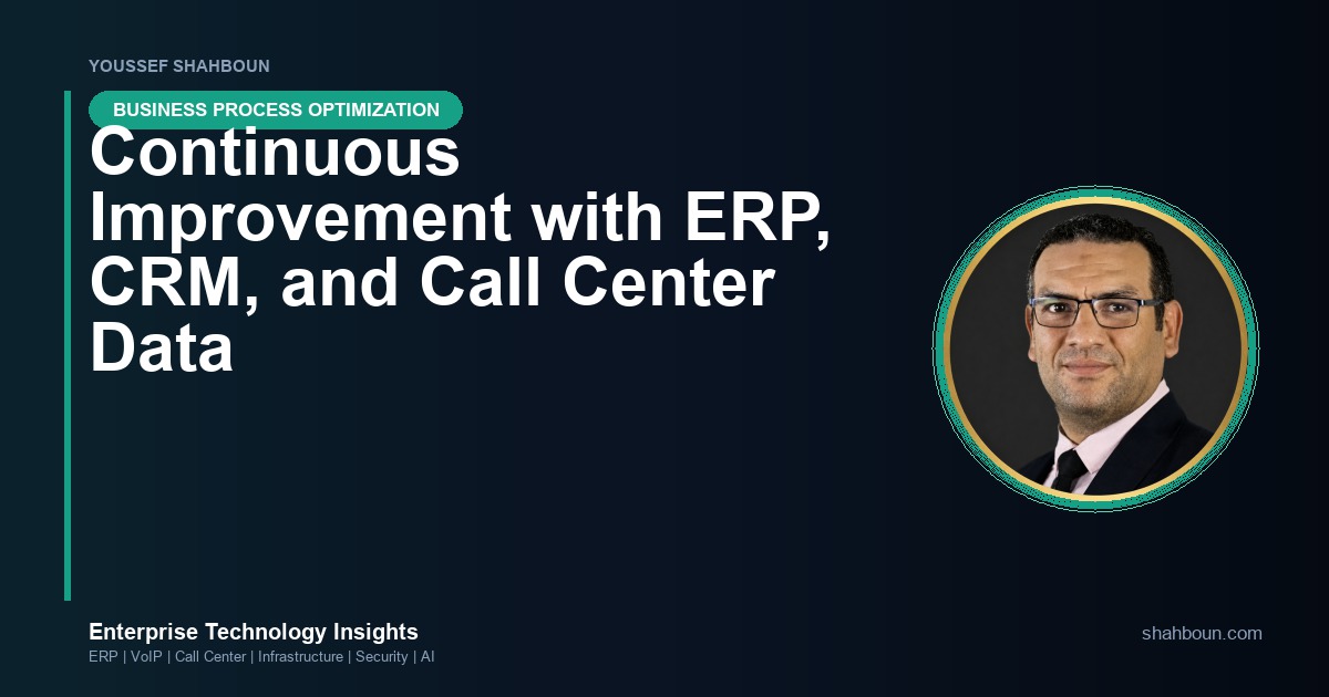 Continuous Improvement with ERP, CRM, and Call Center Data