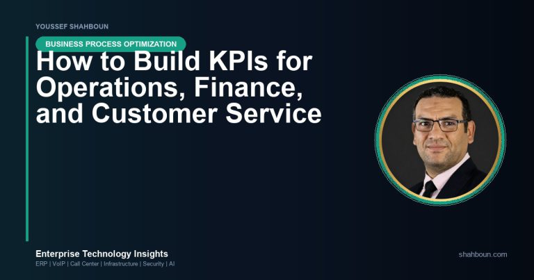 How to Build KPIs for Operations, Finance, and Customer Service
