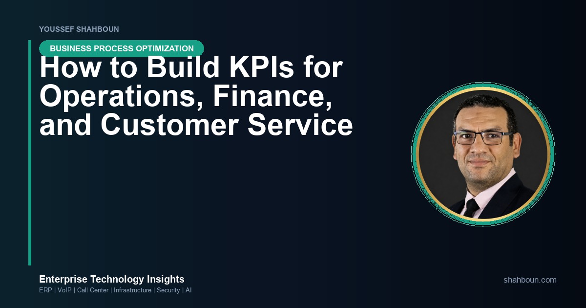 How to Build KPIs for Operations, Finance, and Customer Service