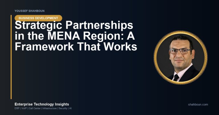 Strategic Partnerships in the MENA Region: A Framework That Works
