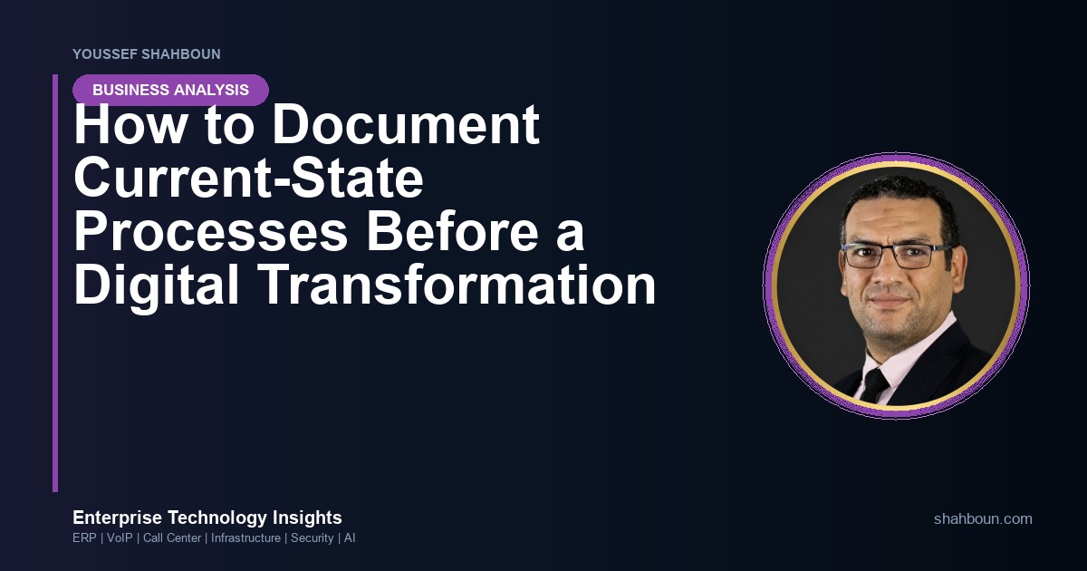How to Document Current-State Processes Before a Digital Transformation