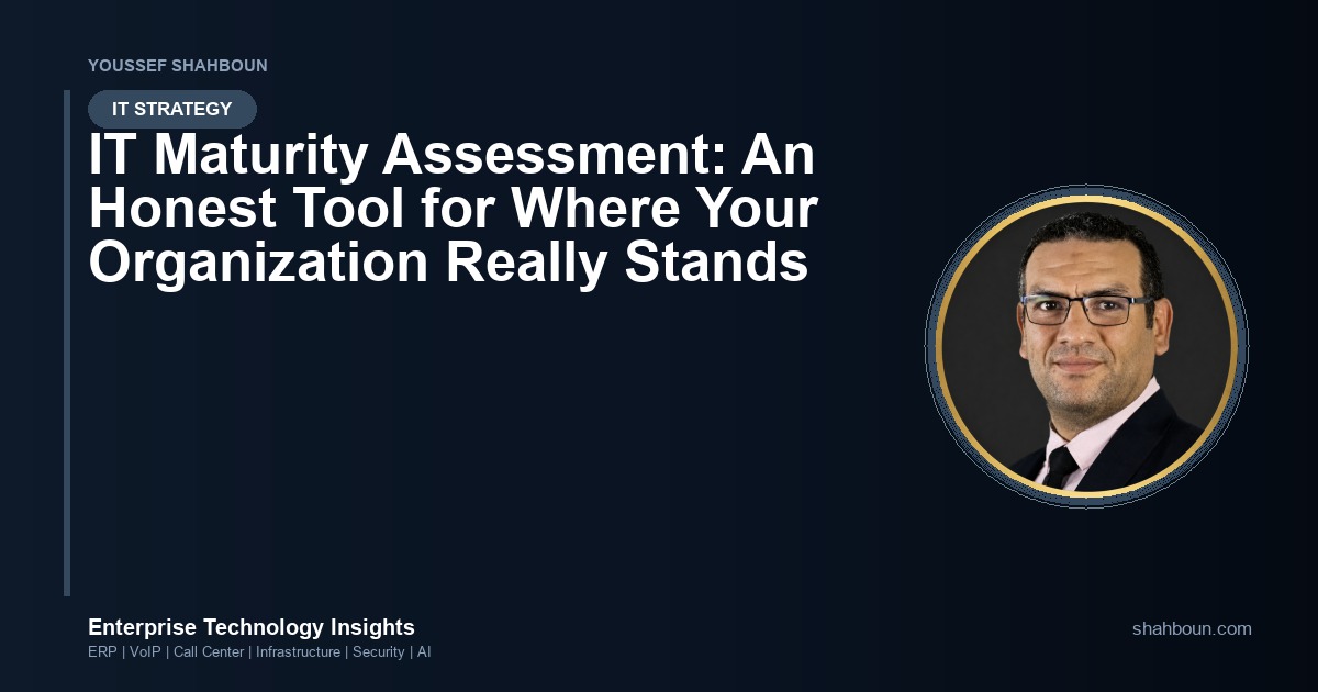 IT Maturity Assessment: An Honest Tool for Where Your Organization Really Stands