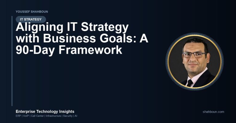 Aligning IT Strategy with Business Goals: A 90-Day Framework