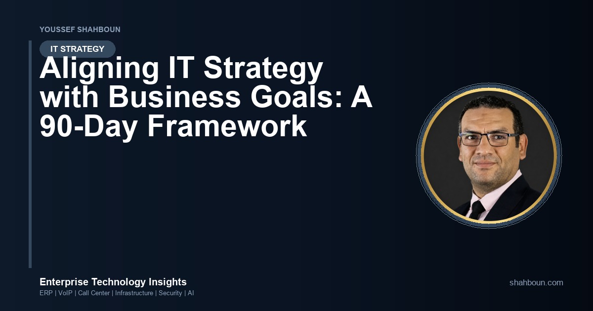 Aligning IT Strategy with Business Goals: A 90-Day Framework